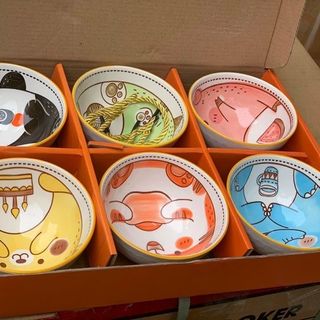 Bát Thú - Bộ 6 Chén 6 Đũa (THÙNG 24B)