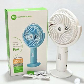 QUẠT SẠC TÍCH ĐIỆN CẦM TAY 2in1 DP 7606