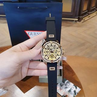 ĐỒNG HỒ NỮ CHÍNH HÃNG GUECC MẶT CHONOGRAPH DÂY CAO SU FULLBOX