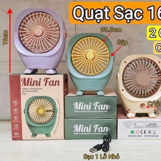 QUẠT SẠC TÍCH ĐIỆN ĐỂ BÀN MINI 1624A, 1626A