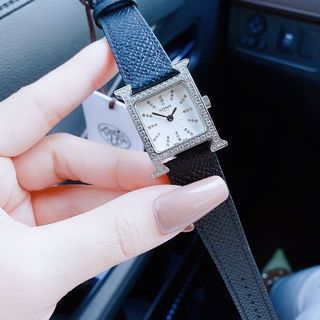 ĐỒNG HỒ NỮ CAO CẤP HERME DÂY DA VIỀN ĐÁ BẠC