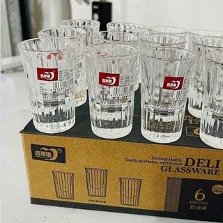 BỘ 12 LY THUỶ TINH UỐNG RƯỢU SỌC Y6005 (T24)