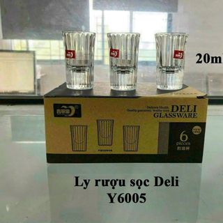 BỘ 12 LY THUỶ TINH UỐNG RƯỢU SỌC Y6005 (T24)