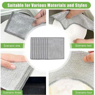 SET 10 KHĂN LƯỚI THÉP RỬA CHÉN ĐA NĂNG