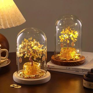 CÂY TÀI LỘC THẠCH ANH CÓ ĐÈN LED