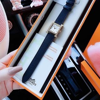 ĐỒNG HỒ NỮ CAO CẤP HERME DÂY DA VIỀN ĐÁ VÀNG