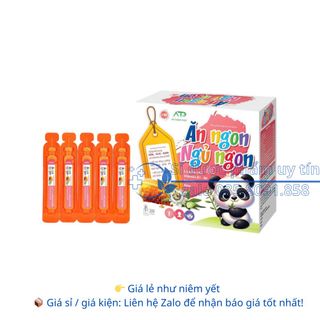 Siro Ăn ngon Ngủ ngon AC giúp ăn ngủ ngon, tăng cường sức khỏe hộp 20 ống