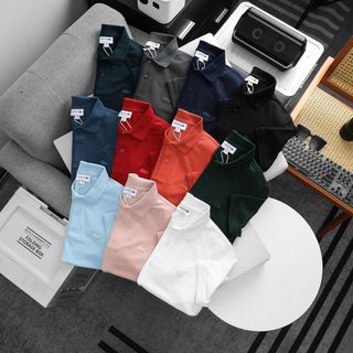 Áo thun polo nam. Chất vải xuất dư, mịn đẹp dày dặn. Sờ vải là thích.   Logo thêu sắc nét