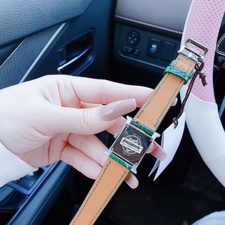 ĐỒNG HỒ NỮ CAO CẤP HERME NIỀNG BẠC MẶT FULL HỘT