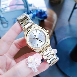 ĐỒNG HỒ NAM NỮ CHÍNH HÃNG FUNMEI F8035 DÂY THÉP VÀNG FULLBOX TEM HÃNG