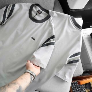 Áo thun nam. Chất  Cotton 100% 4c. In lụa bóng cao cấp kết hợp thêu logo BOSS