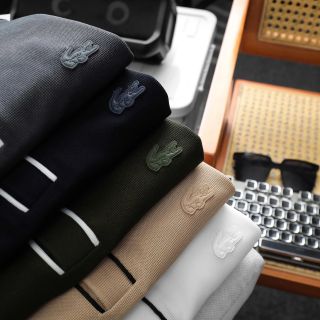 polo nam phối viền bo cổ,   chất vải pique ( tổ ong ) pha thun lạnh , co giãn