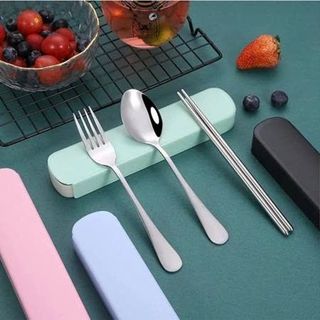 BỘ MUỖNG ĐŨA INOX KÈM HỘP ĐỰNG