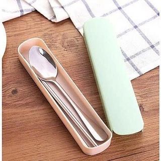 BỘ MUỖNG ĐŨA INOX KÈM HỘP ĐỰNG