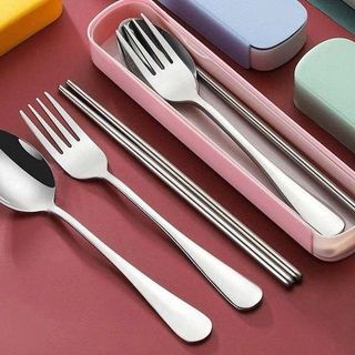 BỘ MUỖNG ĐŨA INOX KÈM HỘP ĐỰNG