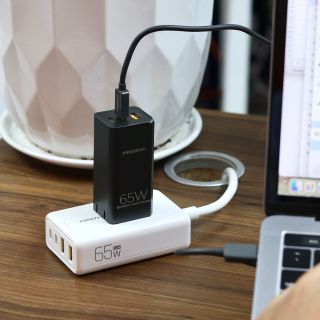 Bộ Sạc Nhanh Pisen Pro 65W - GaN - 2C1A (Kèm Cáp C to C)