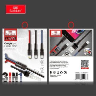 Cáp Sạc Dù 3in1 Earldom IMC- 067 Sạc Nhanh 2A