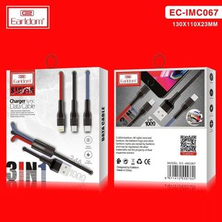 Cáp Sạc Dù 3in1 Earldom IMC- 067 Sạc Nhanh 2A