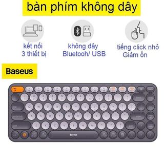Bàn Phím Không Dây Baseus K01A Creator Wireless Tri-Mode Keyboard cho Laptop/Macbook/iPad 2.4GHz (Xả Không hộp, màu ngẫu nhiên)