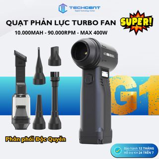 Quạt Phản Lực Super Turbo Fan G1 400W – Pin 10.000mAh, 10 Cấp Gió