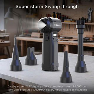 Quạt Phản Lực Super Turbo Fan G1 400W – Pin 10.000mAh, 10 Cấp Gió