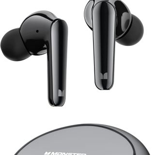 Tai nghe không dây Monster N-Lite 203 AirLinks, Tai nghe Bluetooth 5.3 với âm thanh nổi HiFi, Cuộc gọi trong trẻo, Phát lại 30 giờ, Sạc Type-C, Điều khiển cảm ứng, Chống nước IPX6
