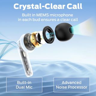 Tai nghe không dây Monster N-Lite 203 AirLinks, Tai nghe Bluetooth 5.3 với âm thanh nổi HiFi, Cuộc gọi trong trẻo, Phát lại 30 giờ, Sạc Type-C, Điều khiển cảm ứng, Chống nước IPX6