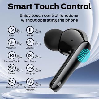 Tai nghe không dây Monster N-Lite 203 AirLinks, Tai nghe Bluetooth 5.3 với âm thanh nổi HiFi, Cuộc gọi trong trẻo, Phát lại 30 giờ, Sạc Type-C, Điều khiển cảm ứng, Chống nước IPX6