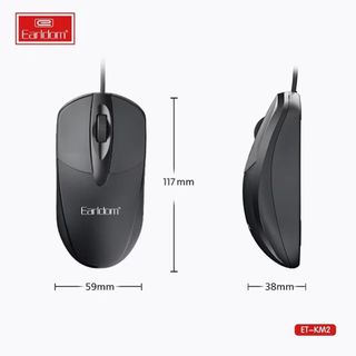 Chuột Có Dây Earldom ET-KM2 chất liệu nhựa ABS cao cấp