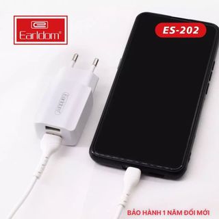 Củ sạc 2 cổng USB 12W Earldom ES-202