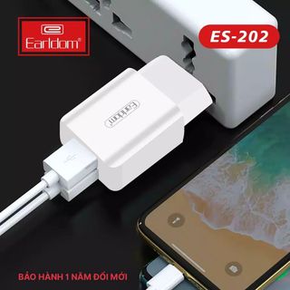 Củ sạc 2 cổng USB 12W Earldom ES-202