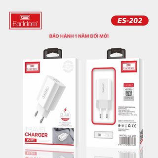 Củ sạc 2 cổng USB 12W Earldom ES-202
