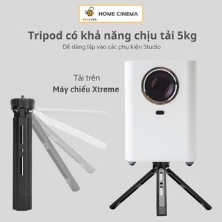 Tripod mini hợp kim nguyên khối CNC gấp gọn thông minh đầu chuyển 1/4 inch tải 5kg Webcam, Camera, DSLR, Máy chiếu