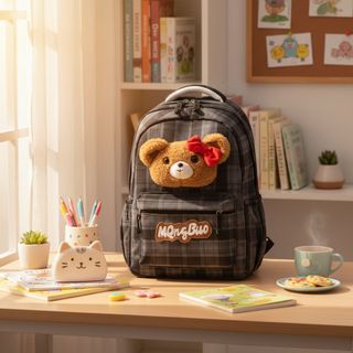 BALO GẤU ĐI HỌC A8015 – THIẾT KẾ ĐƠN GIẢN, CHỨA ĐỒ THOẢI MÁI - PIPI STORE