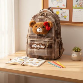 BALO GẤU ĐI HỌC A8015 – THIẾT KẾ ĐƠN GIẢN, CHỨA ĐỒ THOẢI MÁI - PIPI STORE