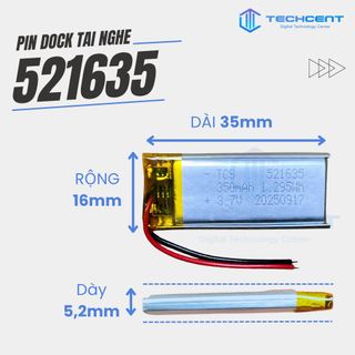 Pin Dock Sạc Thay Thế Cho Tai Nghe Hổ Vằn Ap2, Ap3, Ap4, Pro1, Pro2