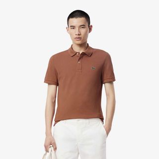 Áo thun polo nam. Chất cotton gai pique dày vừa vặn, logo thêu, form slim fill