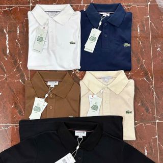 Áo thun polo nam. Chất cotton gai pique dày vừa vặn, logo thêu, form slim fill