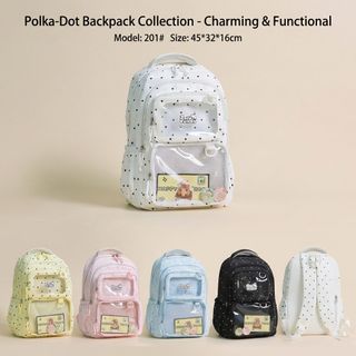 BALO ĐI HỌC HÀN QUỐC CHẤM BI DỄ THƯƠNG – NHẸ, GỌN, ĐA NĂNG A201 - PIPI STORE