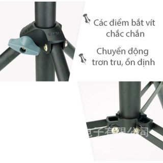 (Giá Sỉ + Tặng đầu xoay) Chân đèn tripod Linco Zenith 1m6, chân máy ảnh, hàng chính hãng, chăc chắn full box