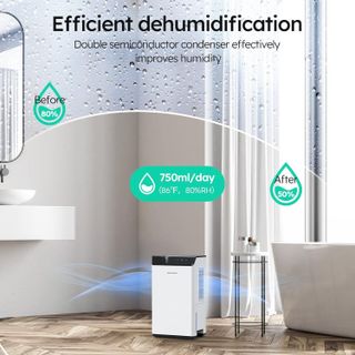 Máy hút ẩm bán dẫn thông minh Kitette DryBox 20000 Dehumidifier (hàng Amazon Mỹ) có remote, đèn diệt khuẩn