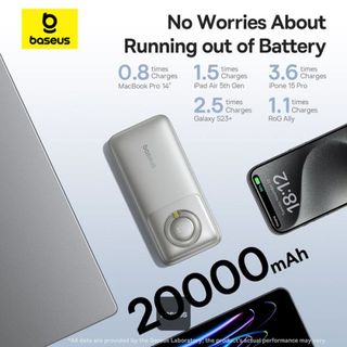 Pin Dự Phòng Tích Hợp Cáp Sạc Dây Rút Gọn Baseus Free2Pull 65W 20000mAh