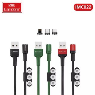 Cáp Sạc Nam Châm 3 Đầu 3in1 Chính Hãng Earldom IMC - 022 Dài 1,2M