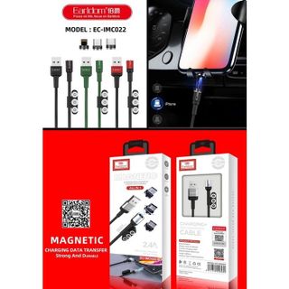 Cáp Sạc Nam Châm 3 Đầu 3in1 Chính Hãng Earldom IMC - 022 Dài 1,2M