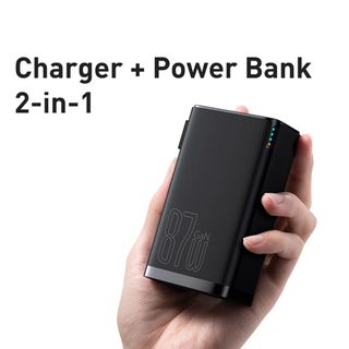 Cốc Sạc Siêu Nhanh Kiêm Pin Dự Phòng Baseus Power Station 4 Hybrid GaN Power Bank Adaptor 10000mAh 87W