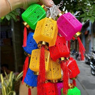 DÂY LỒNG ĐÈN DÀI 6 GÓC DÀI 5M ĐỦ MÀU CHỮ PHÚC 16 TRÁI