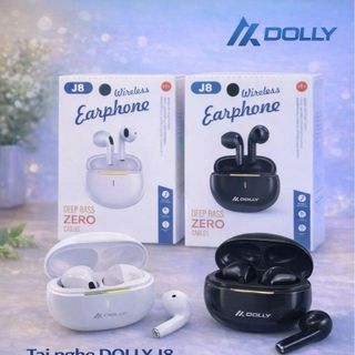 Tai nghe bluetooth không dây DOLLY J8, tích hợp MIC, dùng cho cả IOS và android