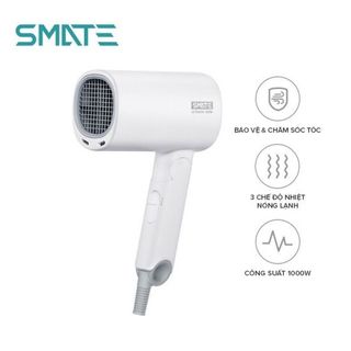 Máy Sấy Tóc Tạo Kiểu Smate SH-1000 - Công Suất 1000W 3 Chế Độ Nhiệt Sấy Nóng Lạnh Mau Khô & Bảo Vệ Tóc Công Nghệ Ion Âm Không Gây Xơ Rối