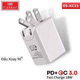 Củ Sạc Nhanh 18W 2in1 Earldom ES-KC21