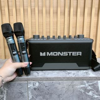 Loa Karaoke MONSTER AirRock SK100 – Loa Livestream 2 Mic Không Dây